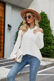 Women Pullover Sweater plus Size Sexy off-the-Shoulder Fashion Loose Sweater