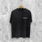 Purple Brand Distressed T Shirts Short Sleeve