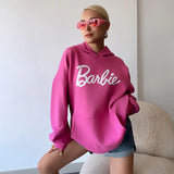 Women Jacket Barbie Loose Hooded Sweater