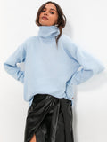 Women Work Business Casual Sweats Loose Turtleneck Sweater