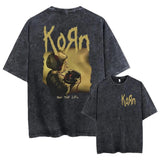 Washed Vintage Rock Band Korn Falling Away From Me T shirt