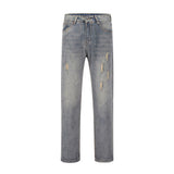 Men Jeans Ripped Worn Loose