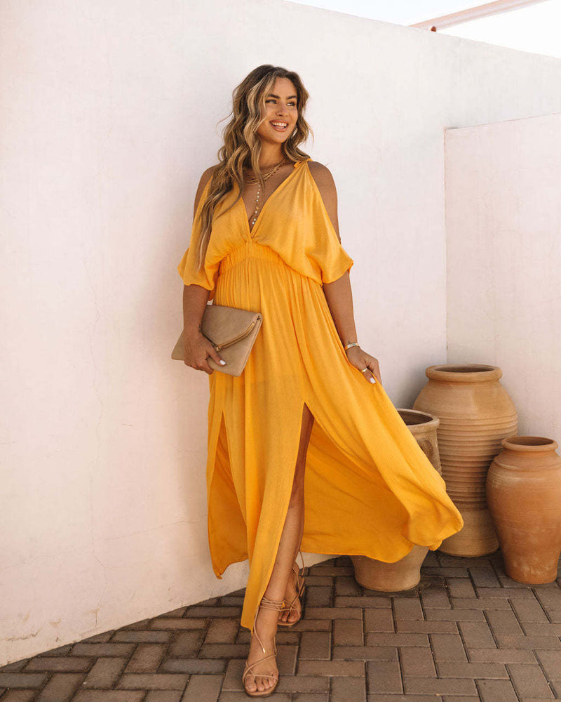 Women Dress Solid Color Dress