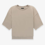 Fog Fear of God Essentials T Shirt Solid Color Fleece Sweater 3/4 Sleeve Loose round Neck Pullover Short Sleeve Men