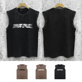 Purple Brand Distressed Tank T Shirts Distressed Sleeveless T-shirt Vest