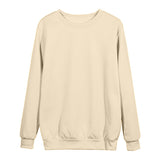 Solid Color Long Sleeve Crew Neck Shirt
