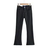 Women Jeans Slimming Denim Bell-Bottom Pants Retro