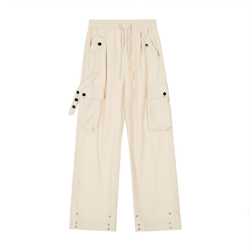 Cargo Pants Ice Silk Multi-Pocket Cargo Pants Loose