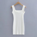 Women Dresses Stretch Slim Suspenders Dress