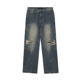 Men Jeans Ripped Leisure Loose All-Match