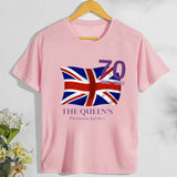 Inspired by Queen's Platinum Jubilee 2022 Elizabeth 70 Years T-shirt British T-shirt plus Size Short Sleeve Summer