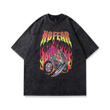 Men T-Shirt Vintage Printed Distressed Short Sleeve T-shirt