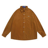 Men Long Sleeve T Shirt Spring and Autumn Leisure Long Sleeve Shirt Simple, Loose and Versatile Lapel Shirt