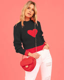 Women Pullover Sweater Love Pattern Knitwear