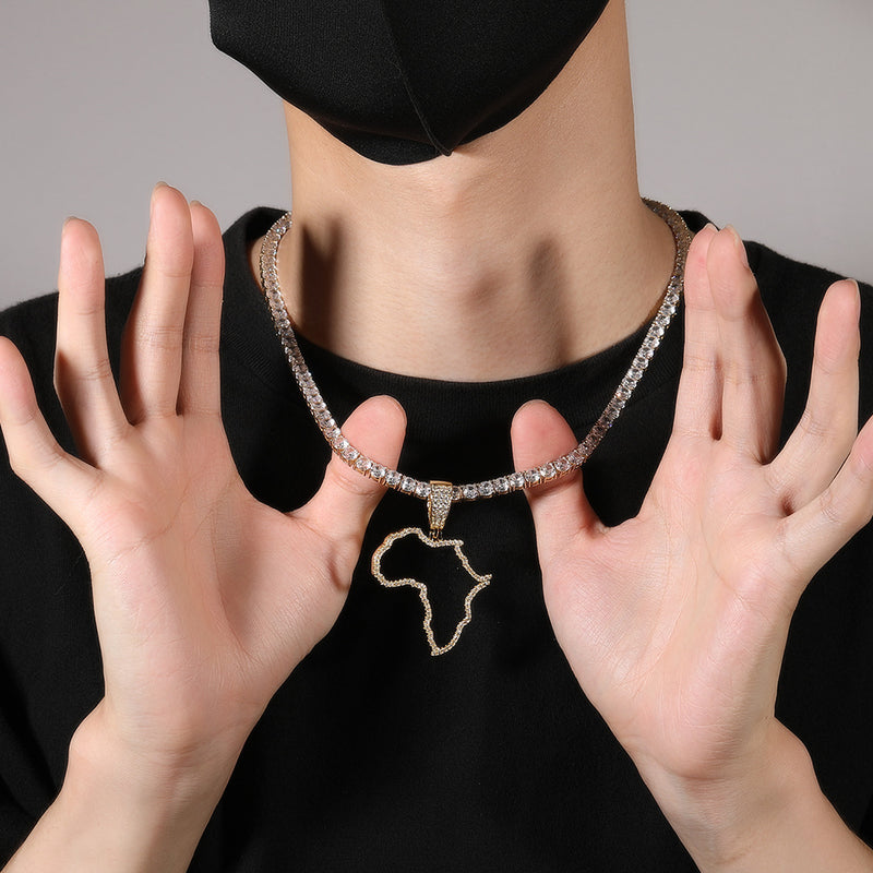 Jewelry Copper with Zircon Hollow African Pendant St. Valentine's Spectrum Royalty