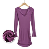 Women Dresses Sexy V-neck Dress Stretch Slim Fit