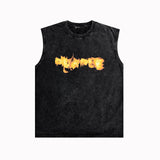 Purple Brand Distressed Tank T Shirts Distressed Sleeveless T-shirt Vest