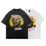 Men T-Shirt Vintage Rapper Printed Vintage