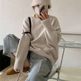 Women Pullover Sweater Loose and Lazy Style Knitwear