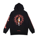 CHH Chrome Heart Hoodie Chrome Hearts Colored Cross Patchwork Sanskrit Graffiti Hooded Sweater