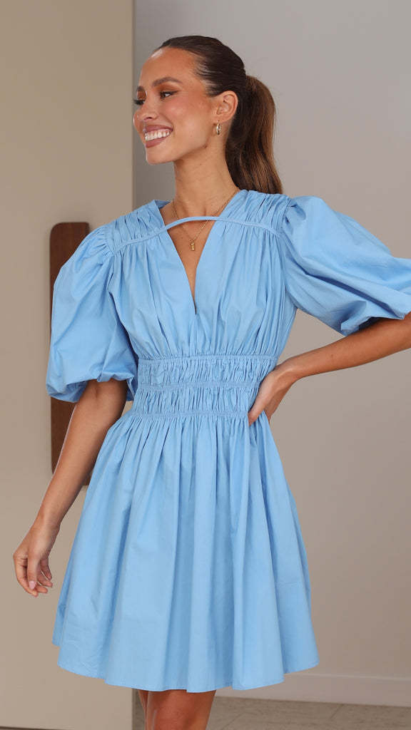 Women Dress Waist-Tied Simple Style Dress