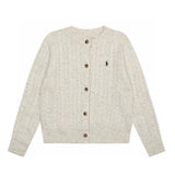Ralph Lauren Knitted sweaters RL wool logo crew neck gradual change twist knitted cardigan