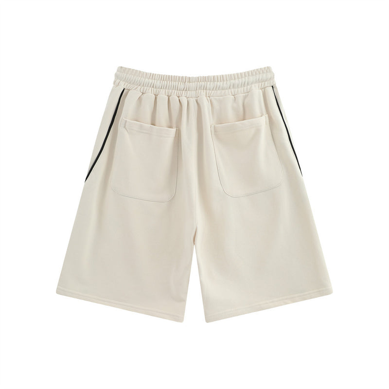 Men Shorts Striped Sports Loose Casual Pure Cotton Breathable