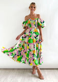 Women Dress 2 US Puff Sleeves for Holiday Show Thin and Long