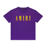 Amiri T Shirt Gradient Letter Flower Casual Short Sleeve T-shirt