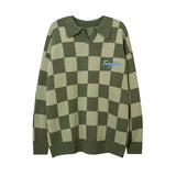 Women Sweater Vintage Contrast Jacquard Sweater