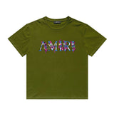 Amiri T Shirt Printed Casual Hip Hop round Neck Short Sleeve T-shirt