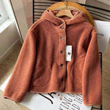 Women Cotton Coat College Wind Windproof Polar Fleece Casual Loose