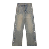 Gallery Dept Pant Washed Distressed Breasted Micro-Pull Denim Trousers