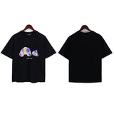 Palm Angle T Shirts Color Painted Broken Bear Printing Men and Women High