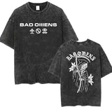 Bad Omens Band Music Tour 2024 Washed T Shirt Retro 90s
