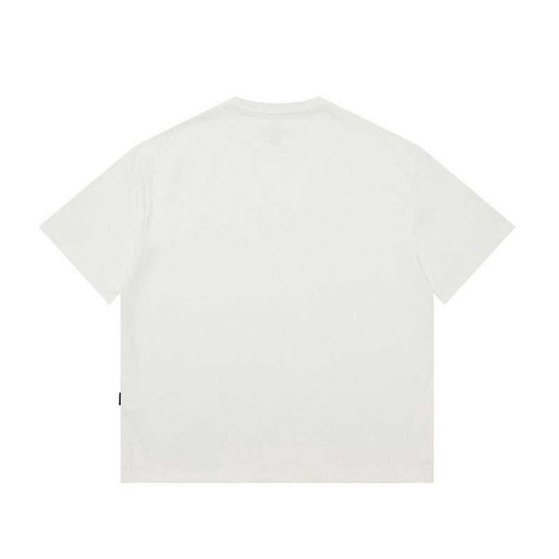 Men T-Shirt College Style Retro Casual Loose