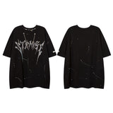 Men T-Shirt Necklace Decoration Embedded Drill over Size Vibe