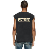 Purple Brand Distressed Tank T Shirts Distressed Sleeveless T-shirt Vest