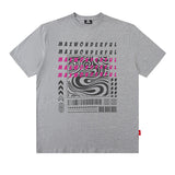 Men T-Shirt Rose Floral Print Oversize All-Match Loose