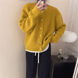 Women Knitted Cardigan Loose Temperament Thickened Sweater