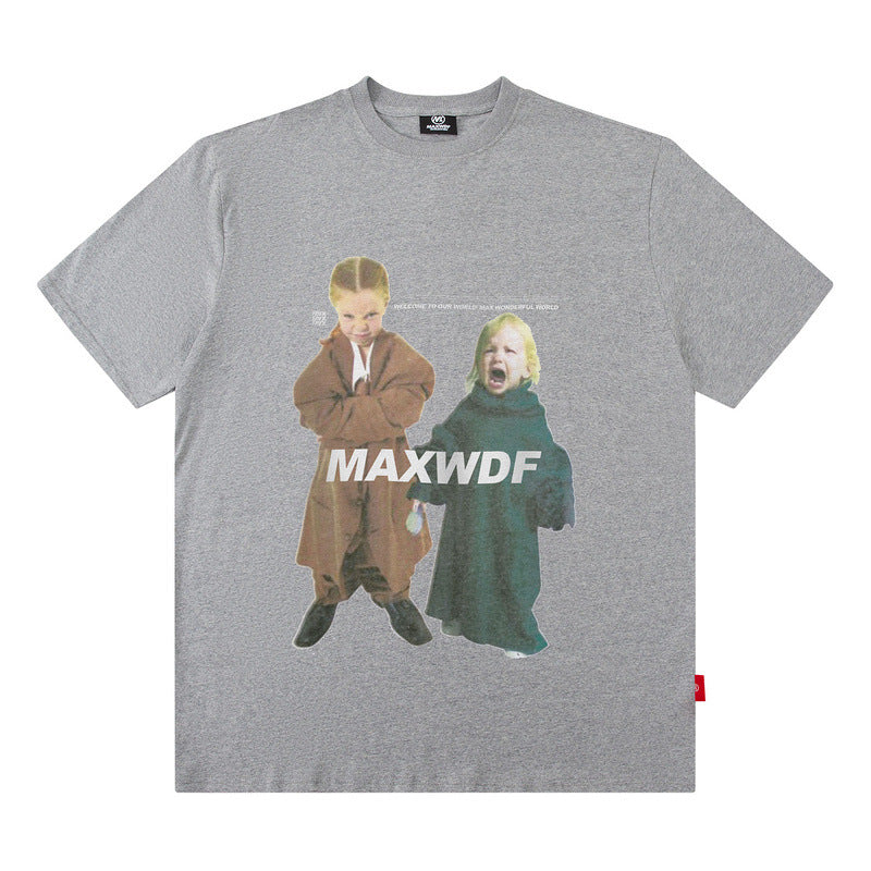 Men T-Shirt Retro Loose Bottoming Shirt