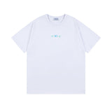 Off White T Shirts OW gradual change Arrow Pattern Crew Neck Pullover Short Sleeve