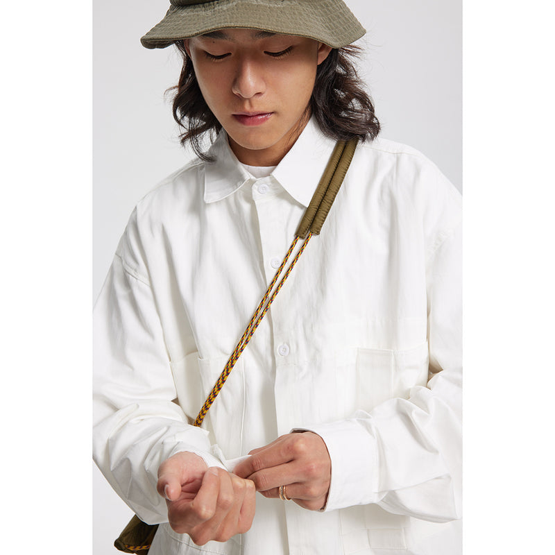 Unisex Shirt Vintage Loose Long Sleeve Jacket