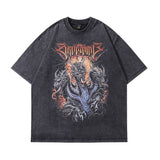 Men T-Shirt Dragon Ball Anime Print Distressed