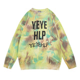 Women Sweater Tie-Dyed Full Printed Knitted All-Matching Sweater