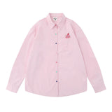 Men Long Sleeved T Shirt Embroidered Long Sleeve Shirt Boys All-Matching Casual Ruffle Handsome Loose Spring and Autumn