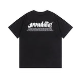 Off White T Shirts OW Eyes Letter Pattern Crew Neck Pullover Short Sleeves
