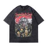 Men T-Shirt Vintage Print Oversize
