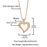 Jewelry Zircon Curved Love Fashion Pendant Necklace Hip Hop ins St. Valentine's Spectrum Royalty