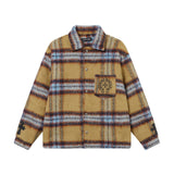 CHH Chrome Heart Coat ChromeHearts Retro Design Jacket Plaid Casual Cotton